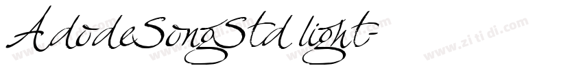 AdodeSongStd light字体转换
